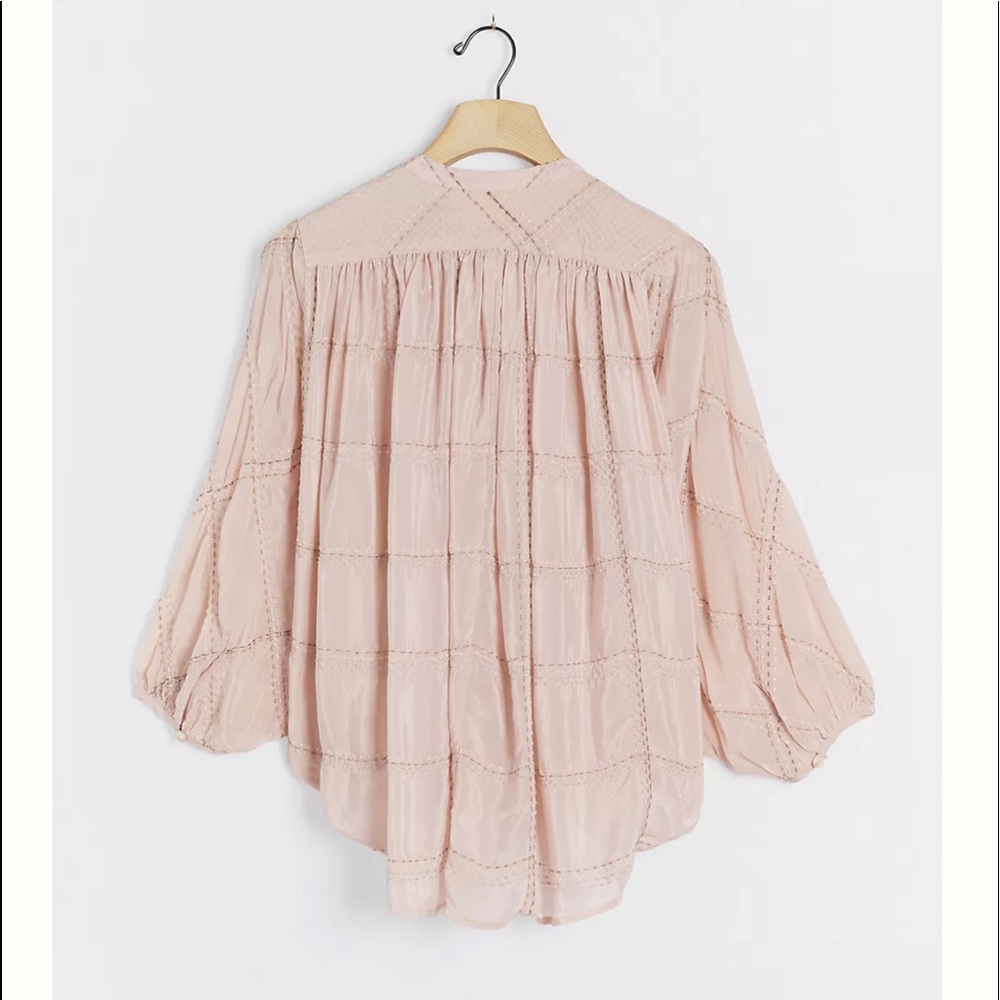 NWT Anthropologie Sarabeth Textured Button down Size MP - Picture 6 of 8